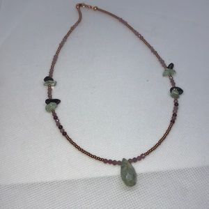 Ruby and garnet fitted necklace necklace